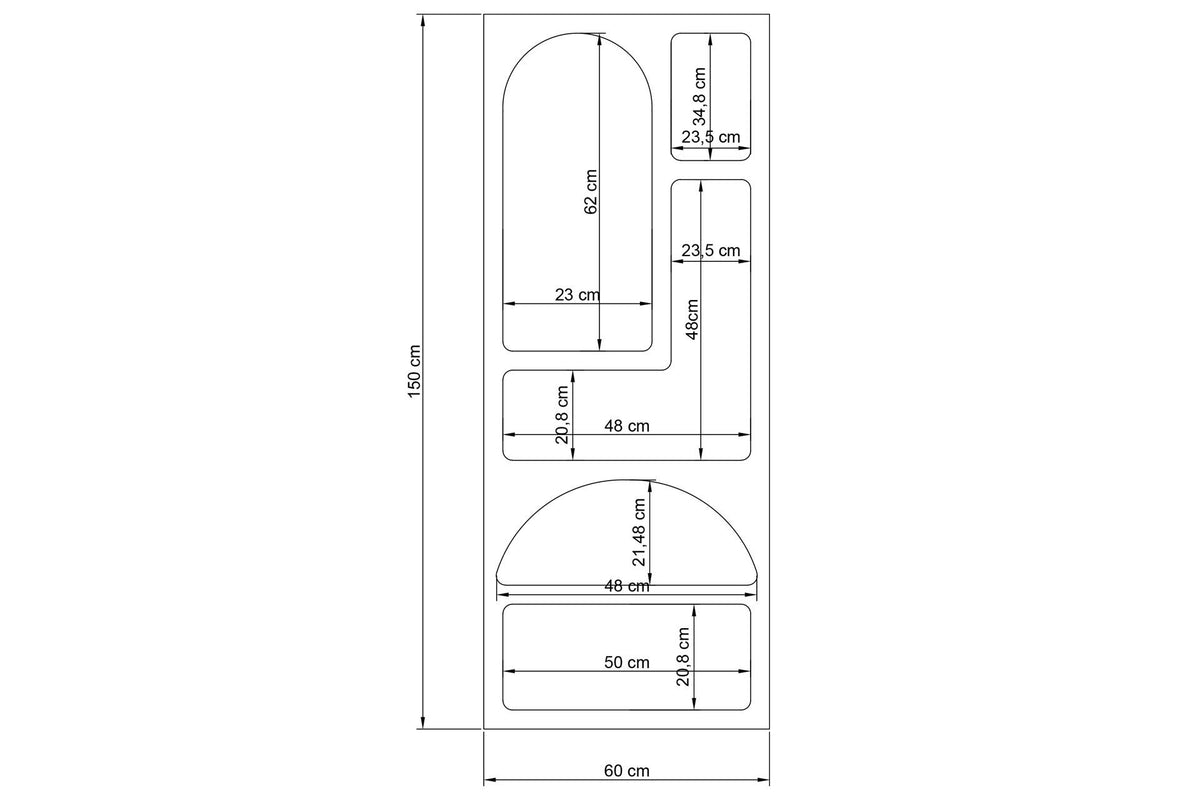 Rani Home Kitaplık Antrasit 60 Cm HC-5338