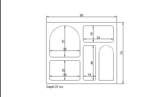 Rani Home Konsol Beyaz 80 Cm GD-5333
