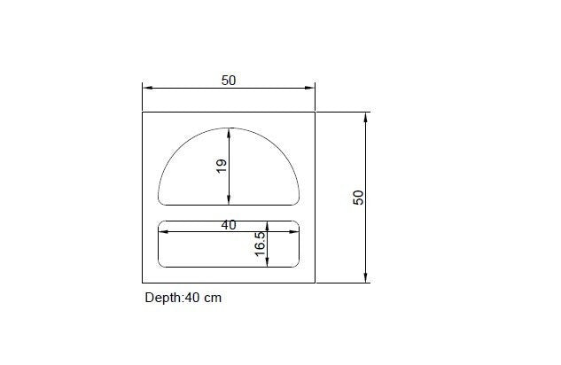 Rani Home Komodin Beyaz 50 Cm BD-5330