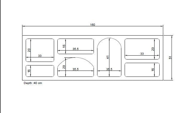 Rani Home Konsol Antrasit 160 Cm GD-5341