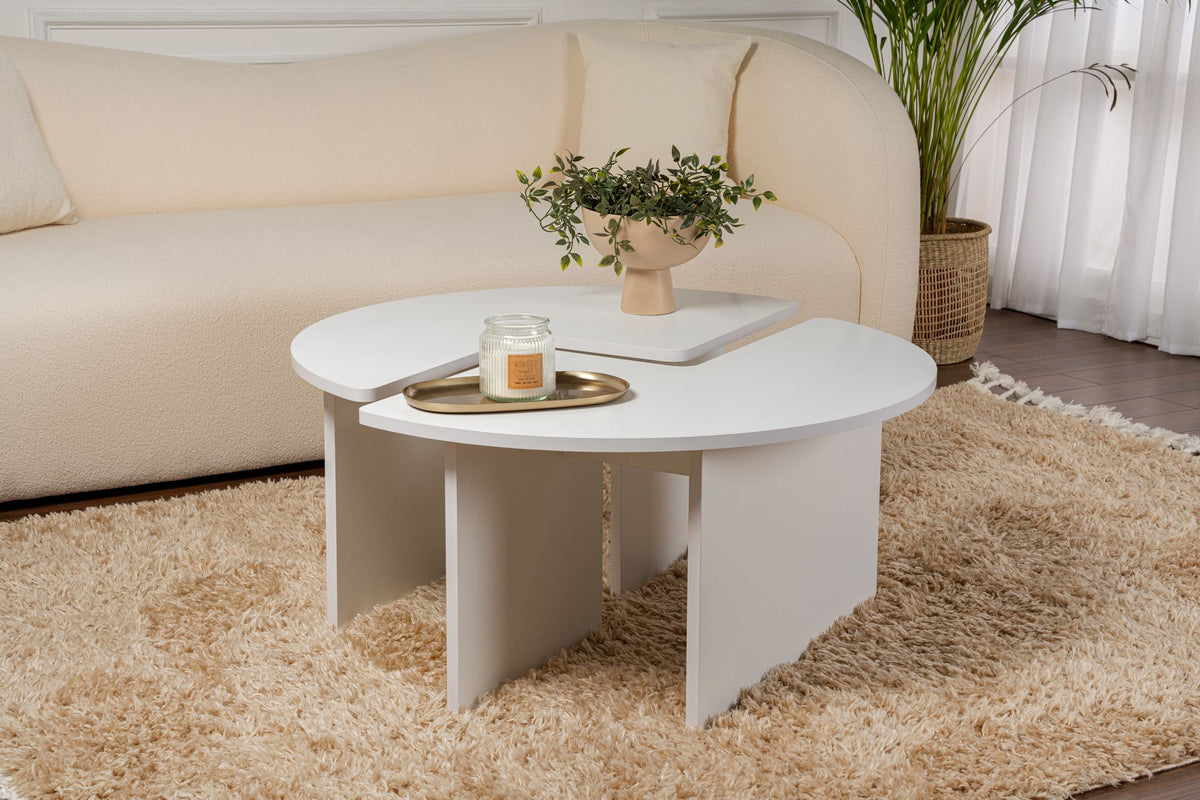 Rani Home Orta Sehpa Beyaz 90Cm AB-5373