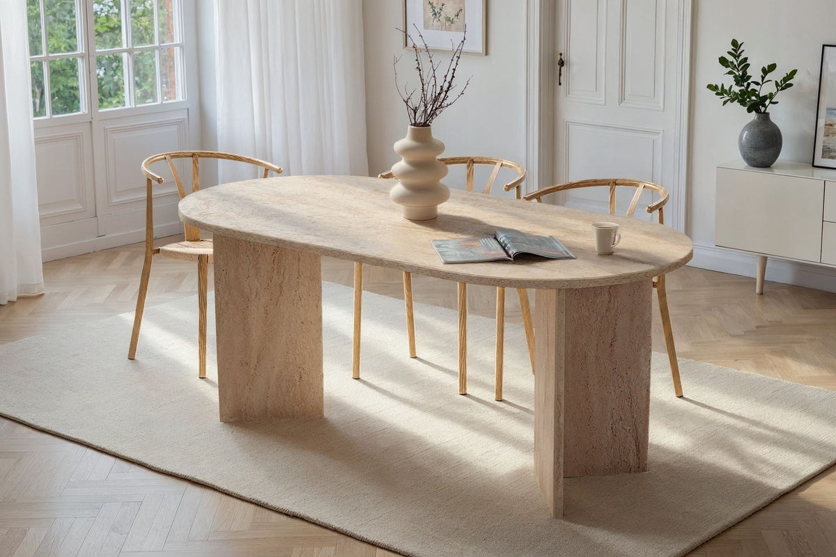 Rani Home Yemek Masası Traverten 180Cm GA-5315