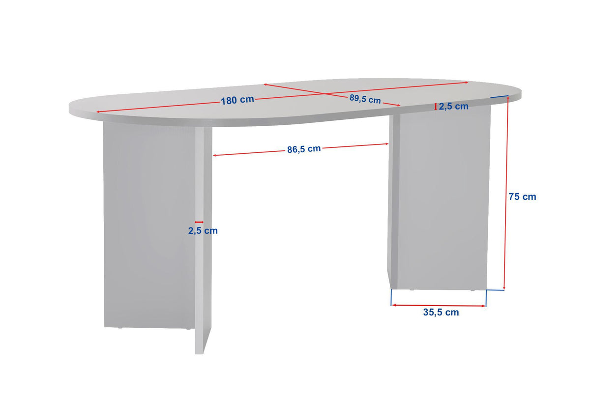 Rani Home Yemek Masası Traverten - Milano Ceviz 180 Cm GA-5226