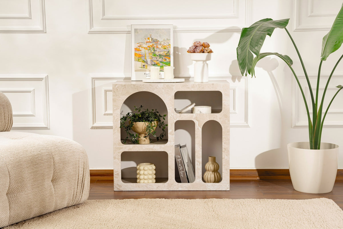 Rani Home Konsol Kumtaşı Mermer Desen 80Cm GD-5332