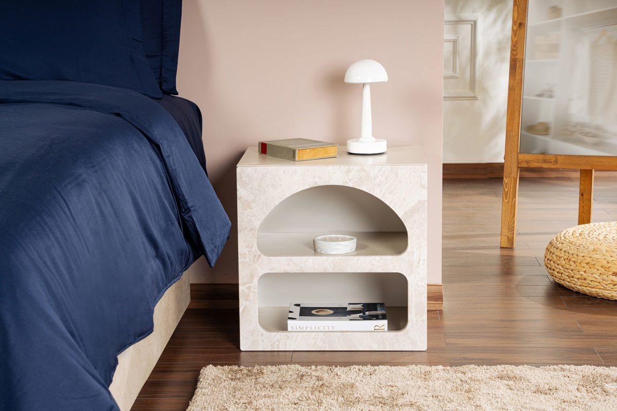 Rani Home Komodin Kumtaşı Mermer Desen 50Cm BD-5329