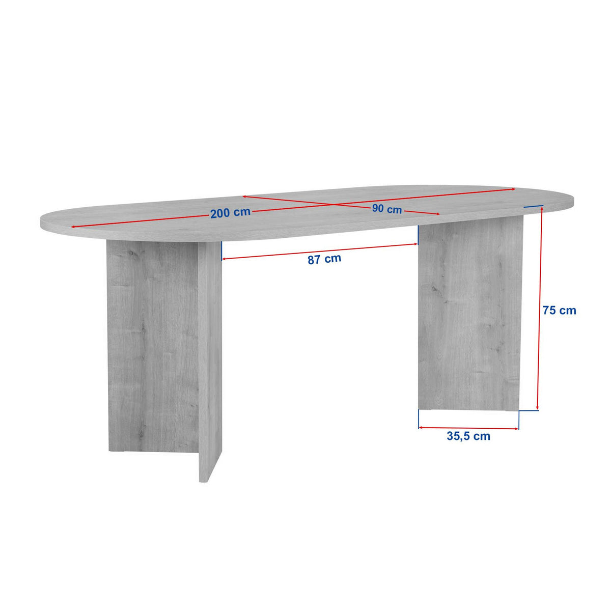 Rani Home Yemek Masası Venedik Cevizi 200 Cm GA-5323
