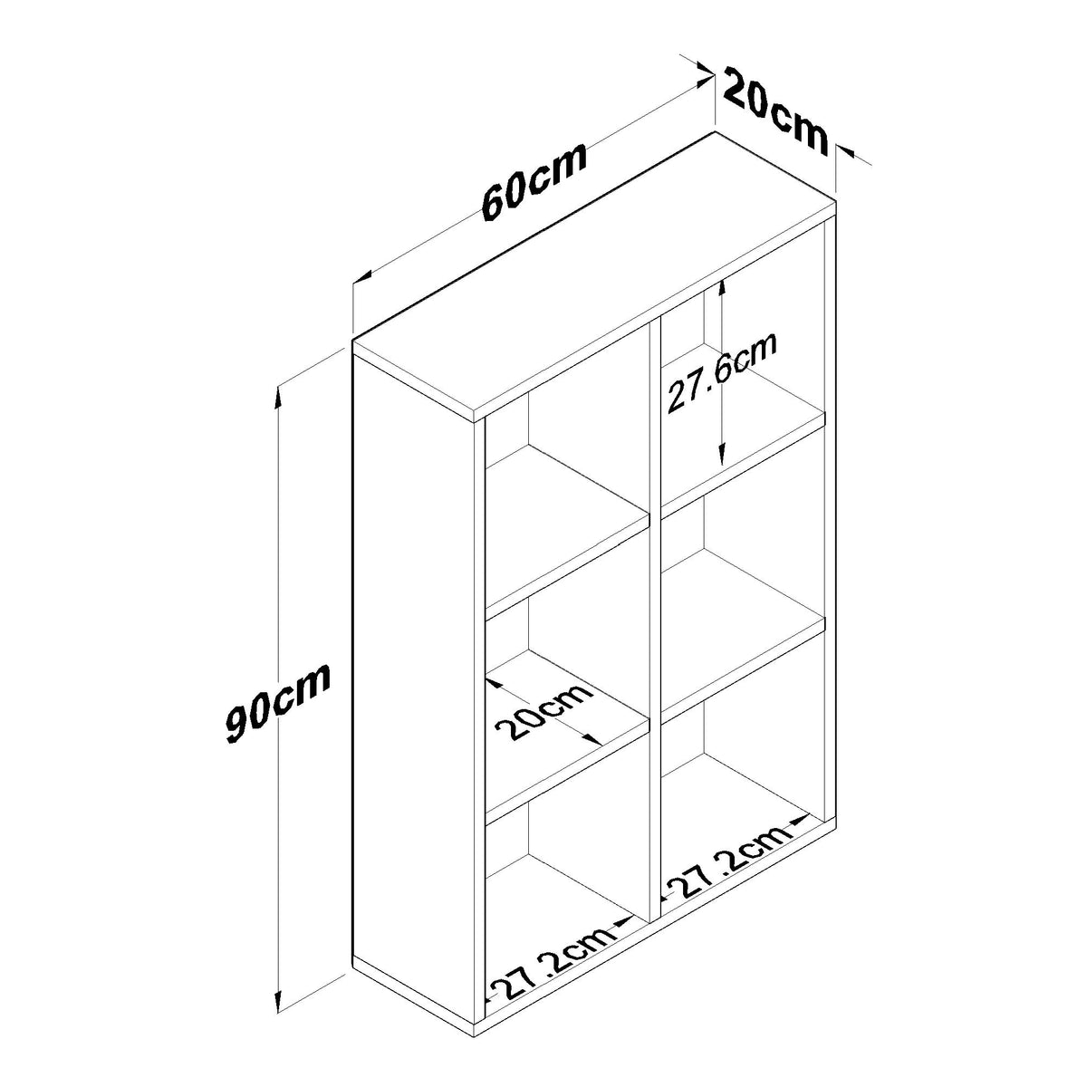 Rani HC120 Kitaplık 4 Raflı Çalışma Odası Kütüphane Modern Duvar Rafı Beyaz