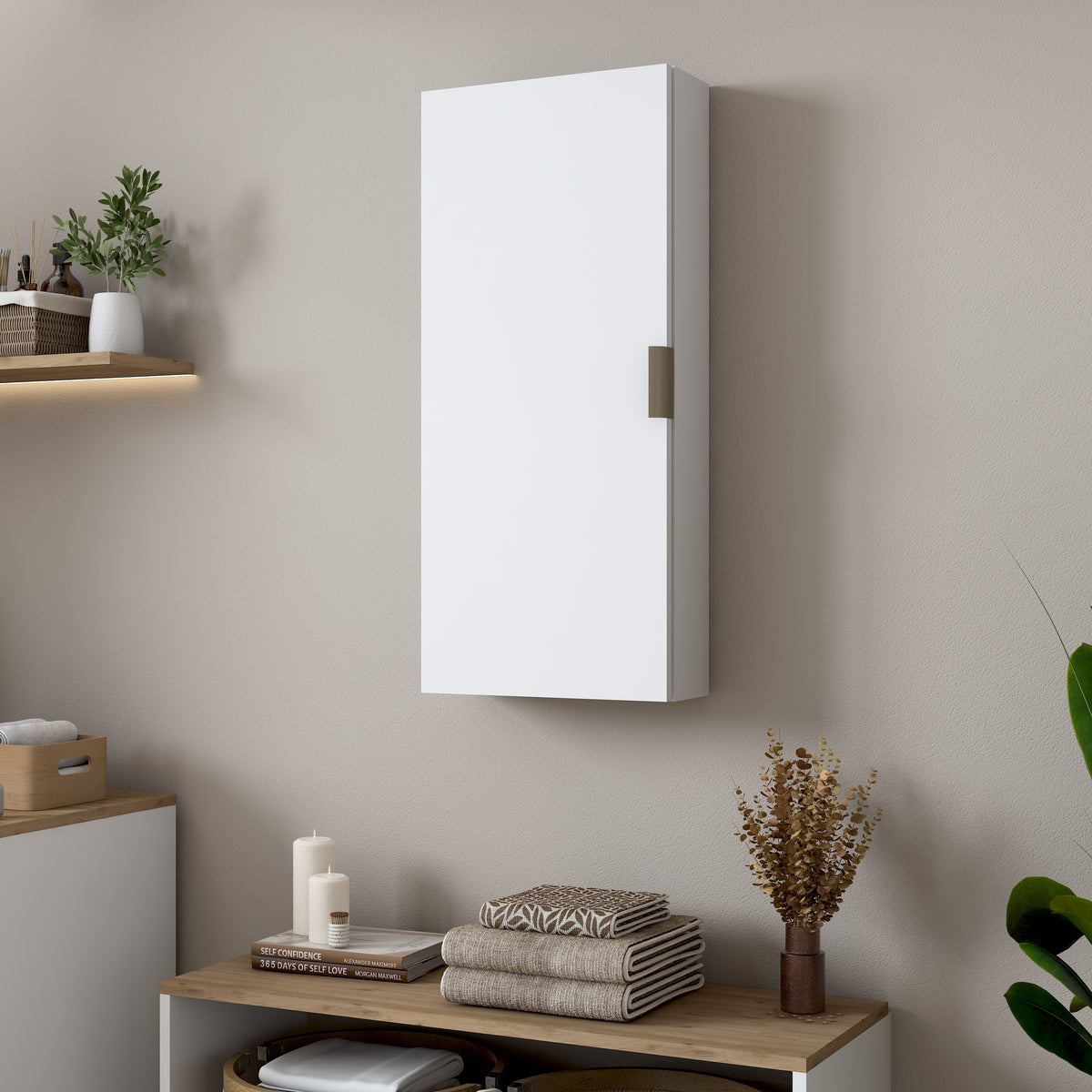 Rani KB110 Banyo Dolabı Raflı Çok Amaçlı Dolap Beyaz