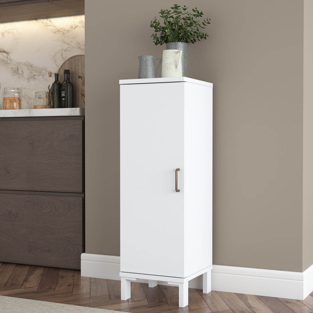 Rani KC109 Banyo Dolabı Tek Kapaklı 2 Raflı Çok Amaçlı Dolap Beyaz