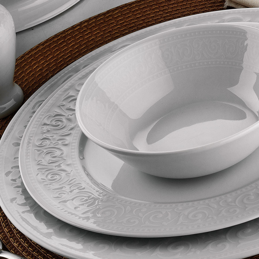 Rani Home Yemek Takımı (24 Parça) Kütahya Porselen Beyaz HE-6822
