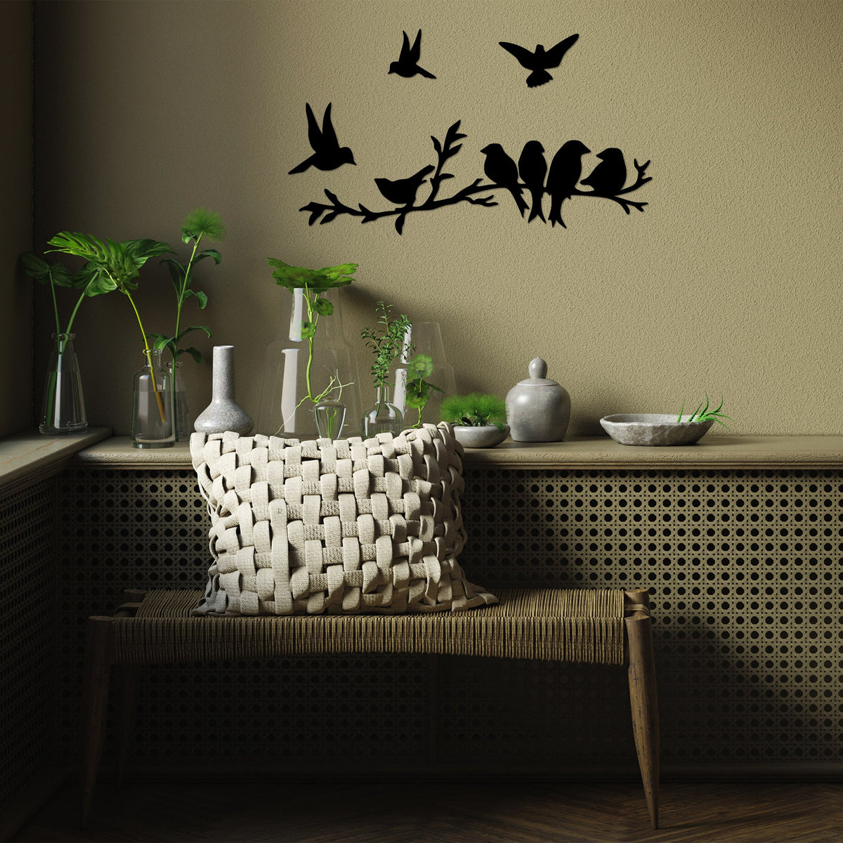 Rani Home Dekoratif Metal Duvar Aksesuarı Siyah AC-5900
