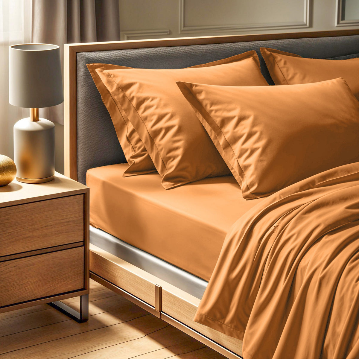 Rani Home Çift Kişilik Çarşaf Turuncu CF-6344