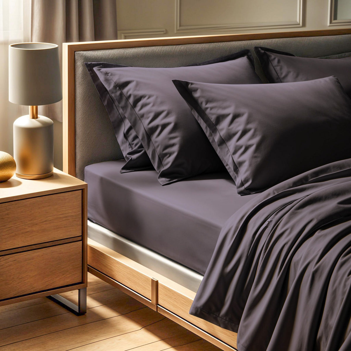 Rani Home Çift Kişilik Çarşaf Koyu Gri CF-6353
