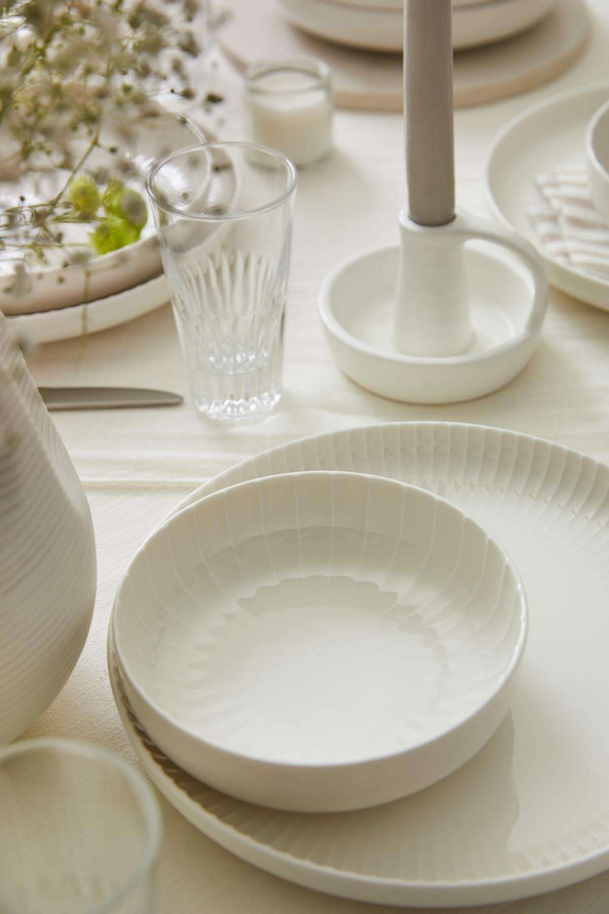 Rani Home Yemek Takımı (18 Parça) Kütahya Porselen Beyaz HD-6897