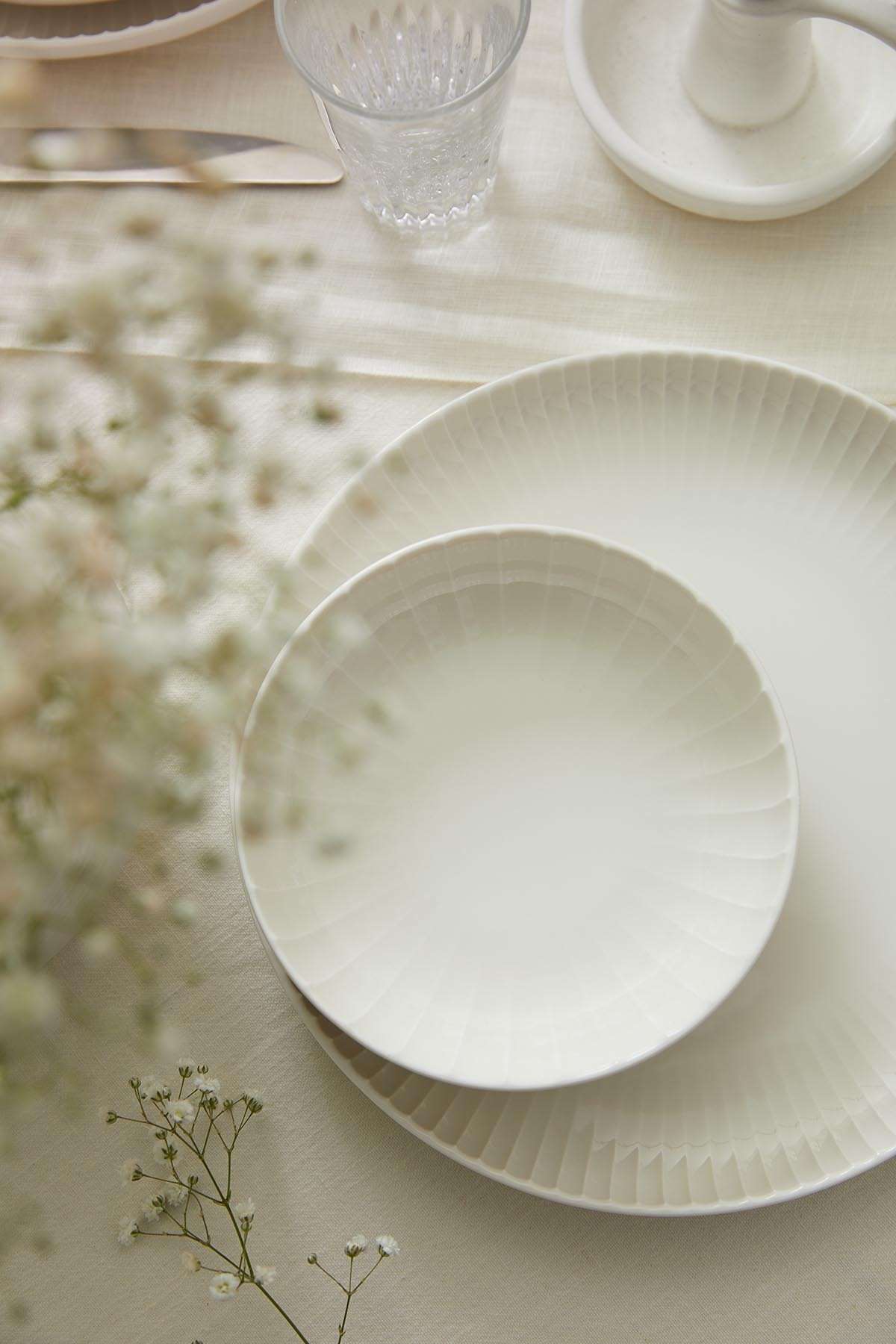 Rani Home Yemek Takımı (18 Parça) Kütahya Porselen Beyaz HD-6897