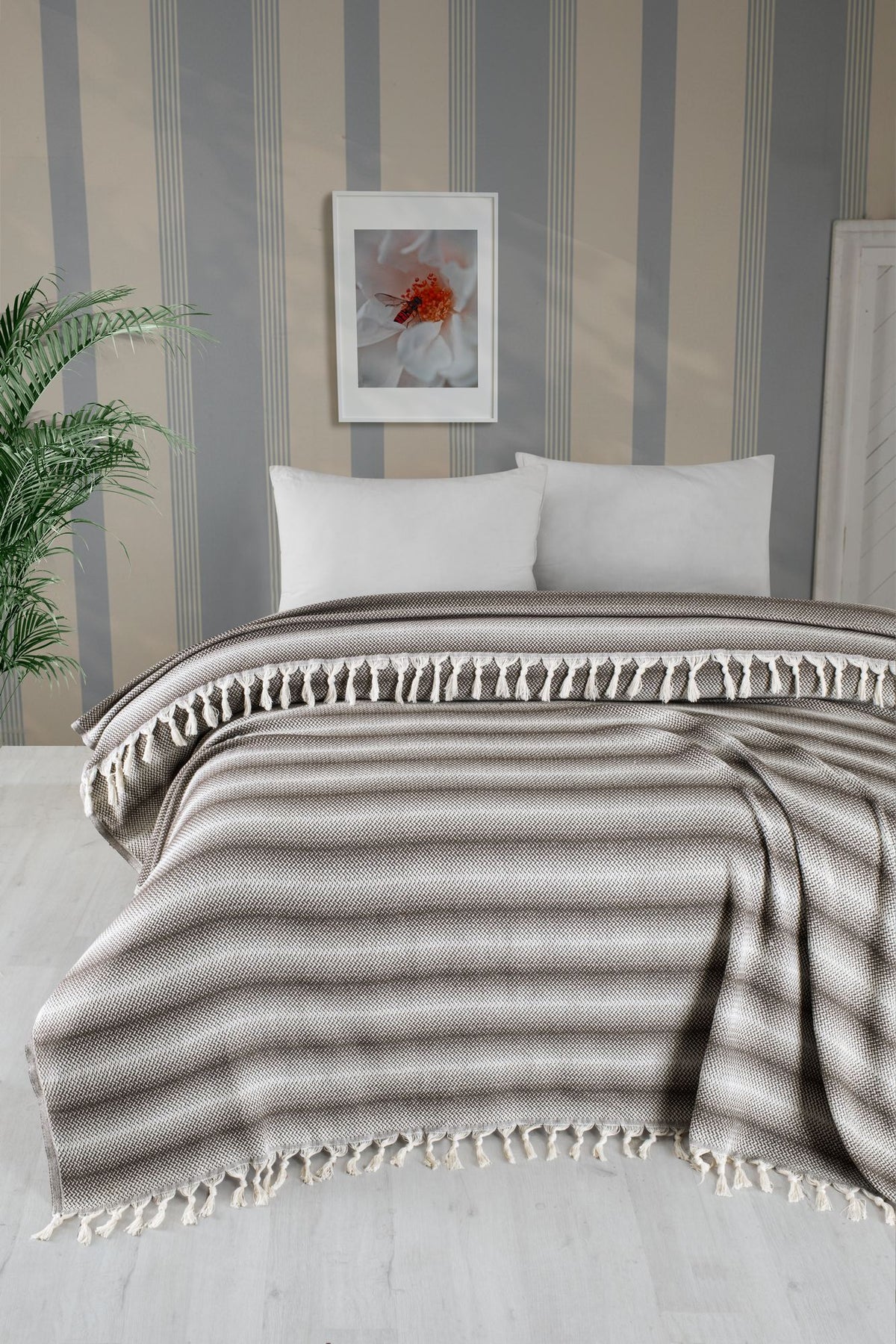 Rani Home Çift Kişilik Pike Kahverengi CA-6238