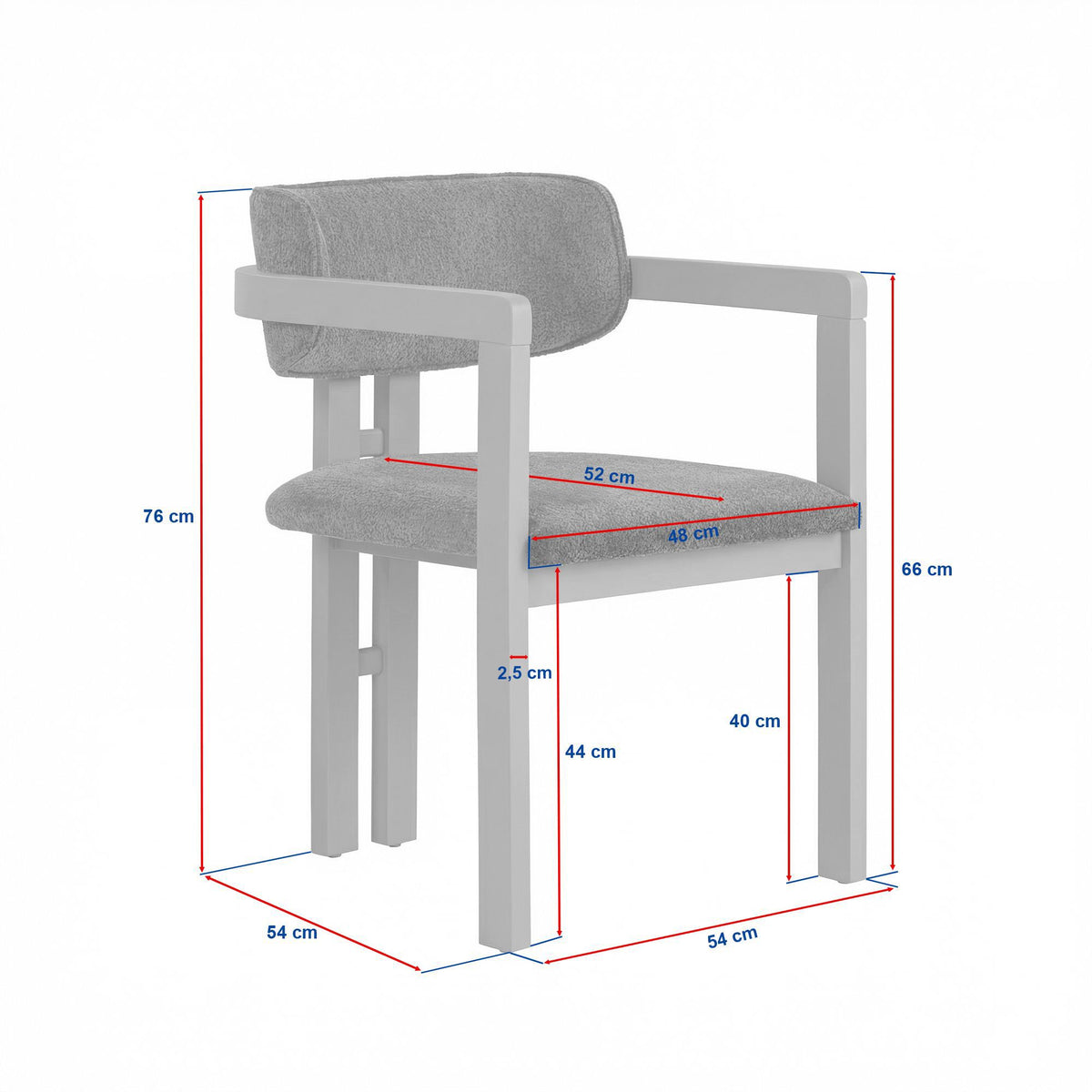 Rani Home Sandalye Kahverengi - Ceviz 54 Cm GB-5762