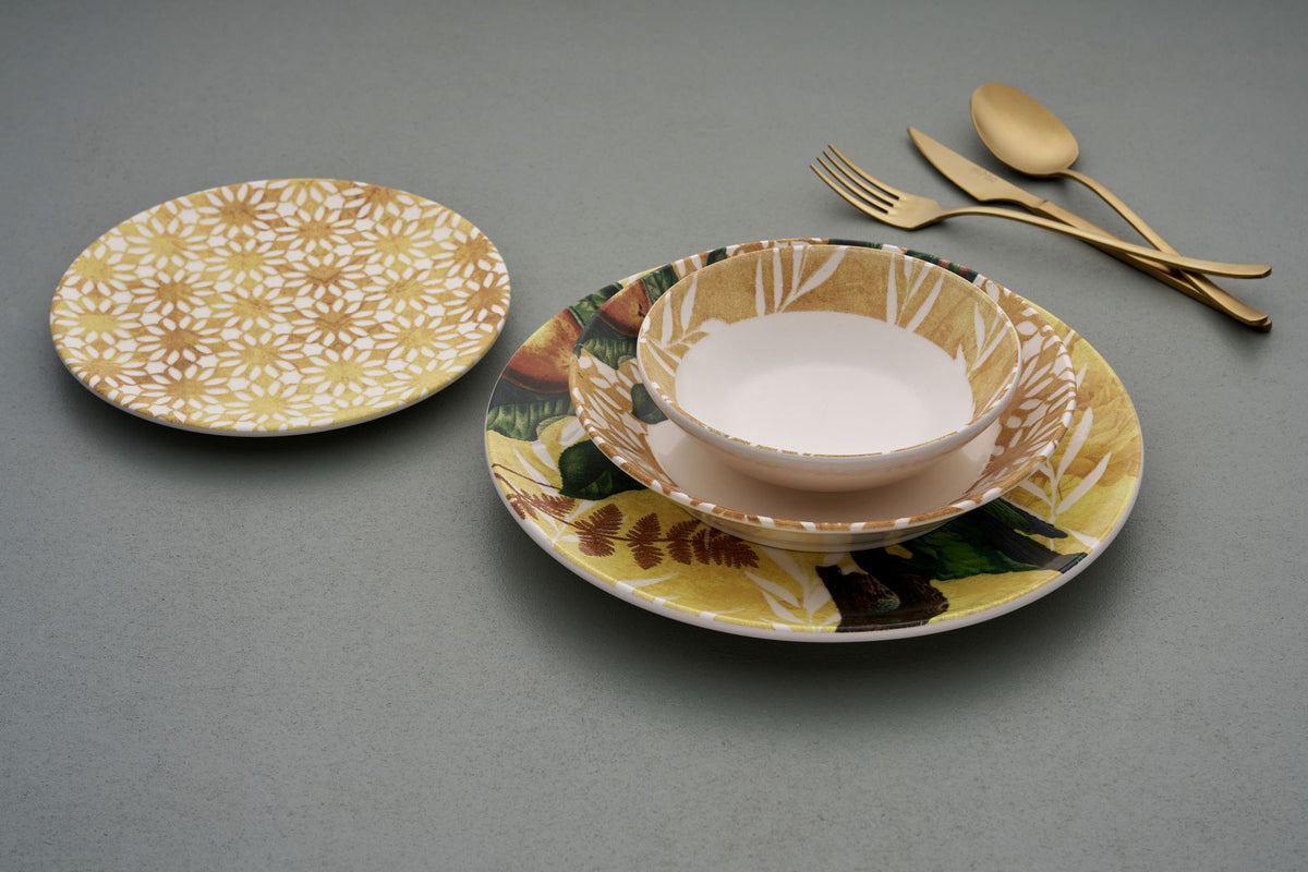 Rani Home Yemek Takımı (24 Parça) Hermia Sarı HE-6800