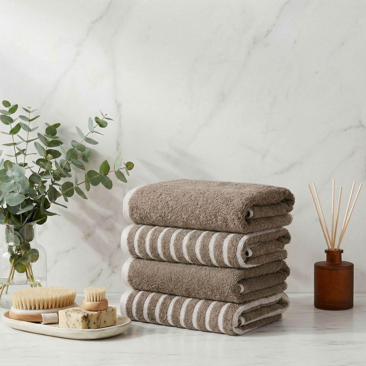 Rani Home El Havlusu Seti Kahverengi BC-6399