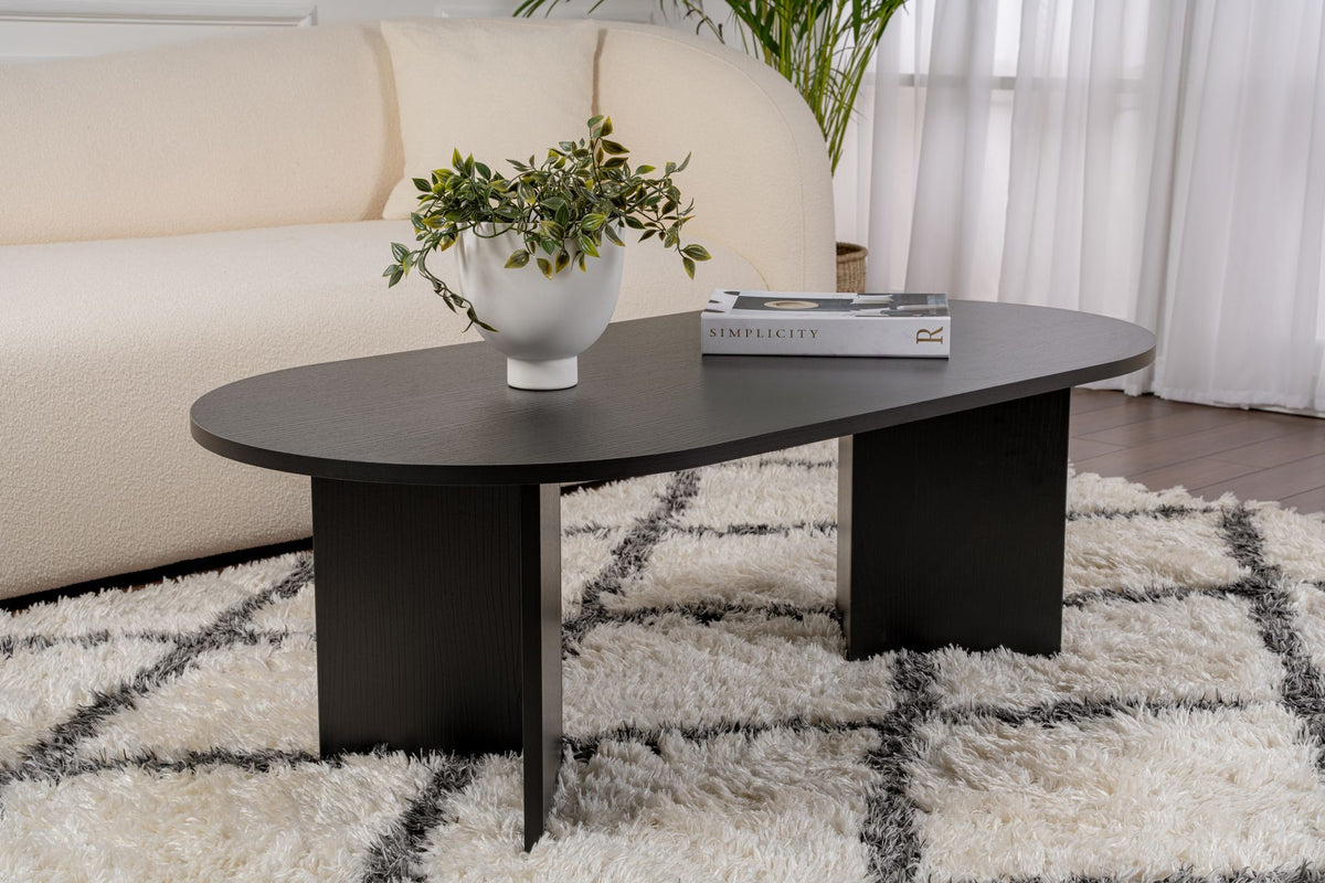 Rani Home Orta Sehpa Ahşap Desenli Siyah 119Cm AB-5296