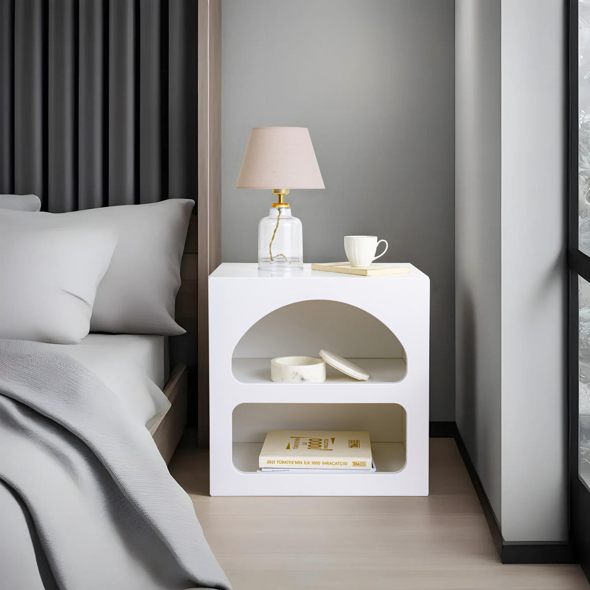 Rani Home Komodin Beyaz 50 Cm BD-5330