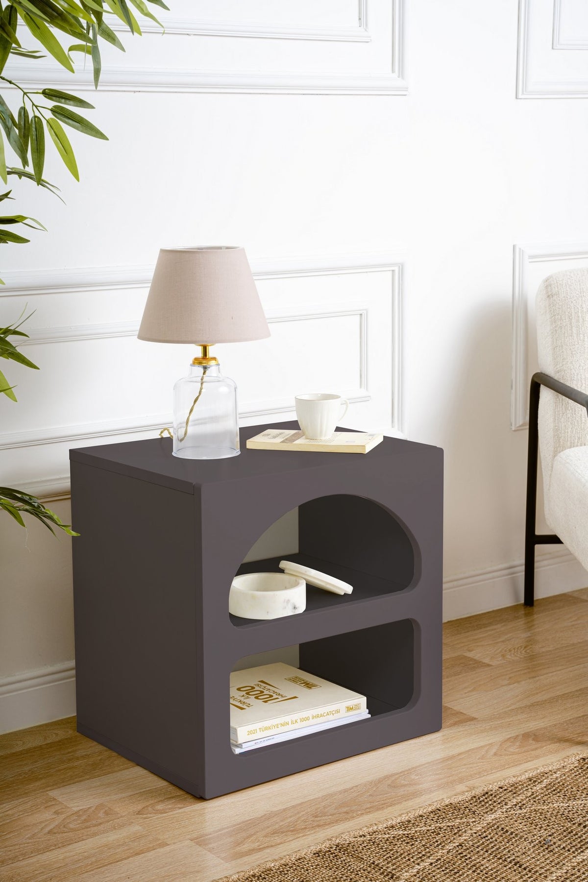 Rani Home Komodin Antrasit 50 Cm BD-5328