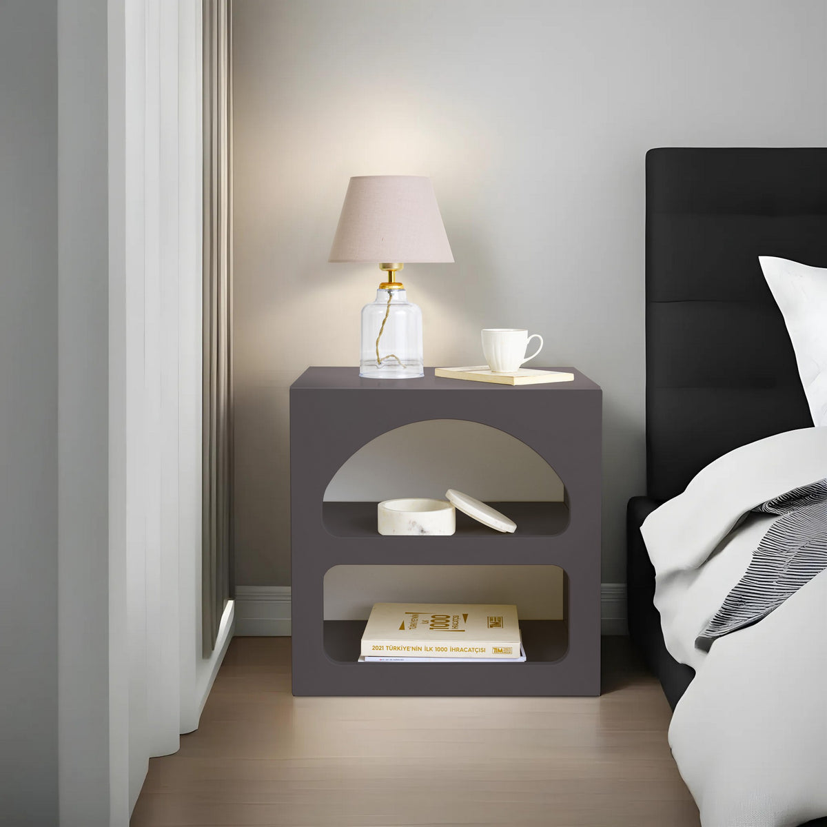 Rani Home Komodin Antrasit 50 Cm BD-5328