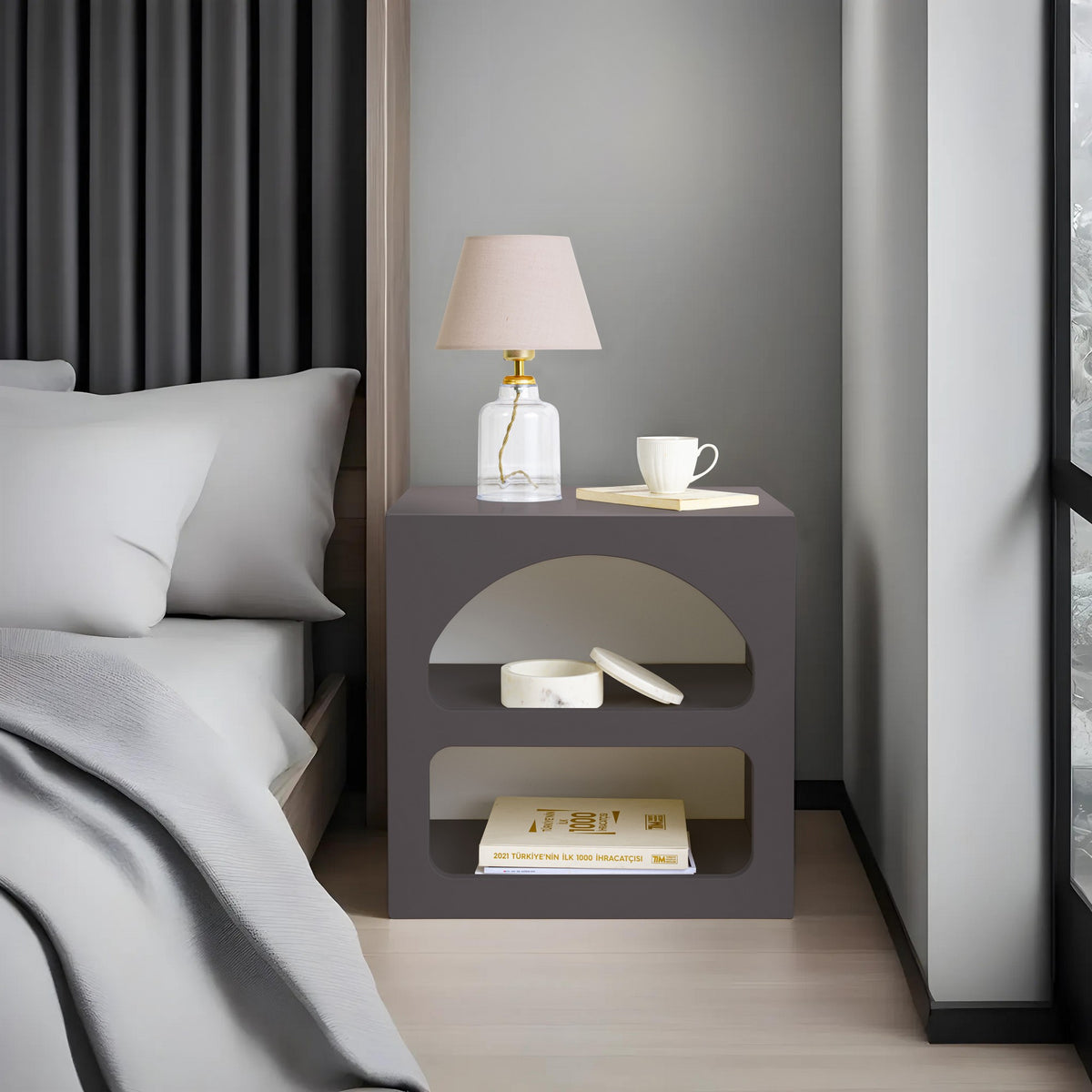 Rani Home Komodin Antrasit 50 Cm BD-5328