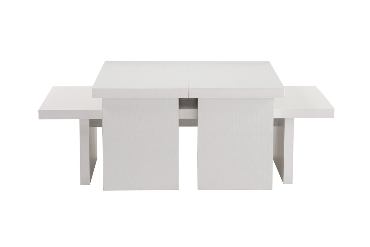 Rani Home Orta Sehpa Ahşap Desenli Beyaz 110 Cm AB-5513