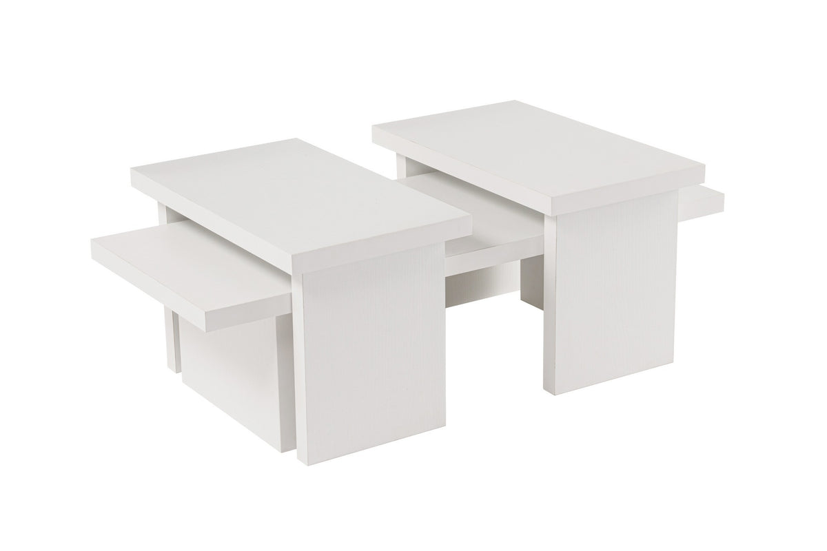 Rani Home Orta Sehpa Ahşap Desenli Beyaz 110 Cm AB-5513