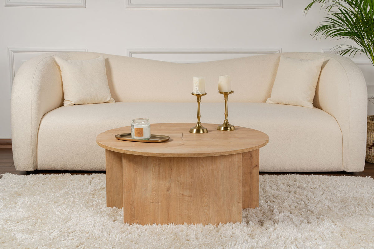 Rani Home Orta Sehpa Meşe 90 Cm AB-5374