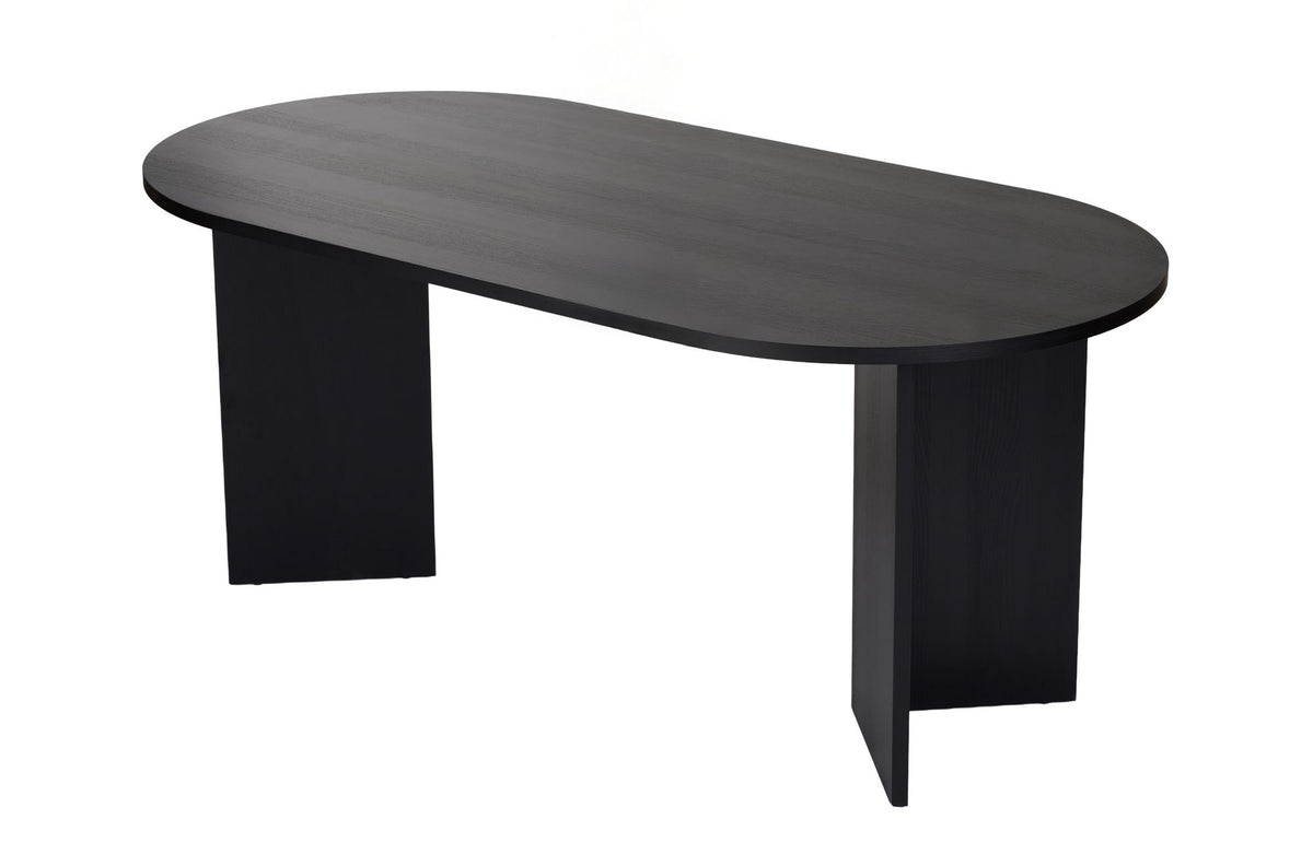Rani Home Yemek Masası Ahşap Desenli Siyah 180 Cm GA-5317