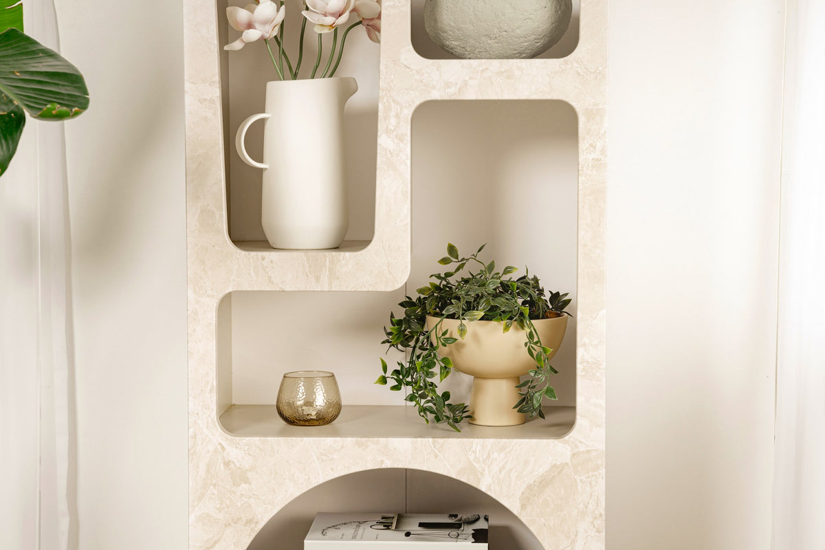 Rani Home Kitaplık Kumtaşı Mermer Desen 60 Cm HC-5339