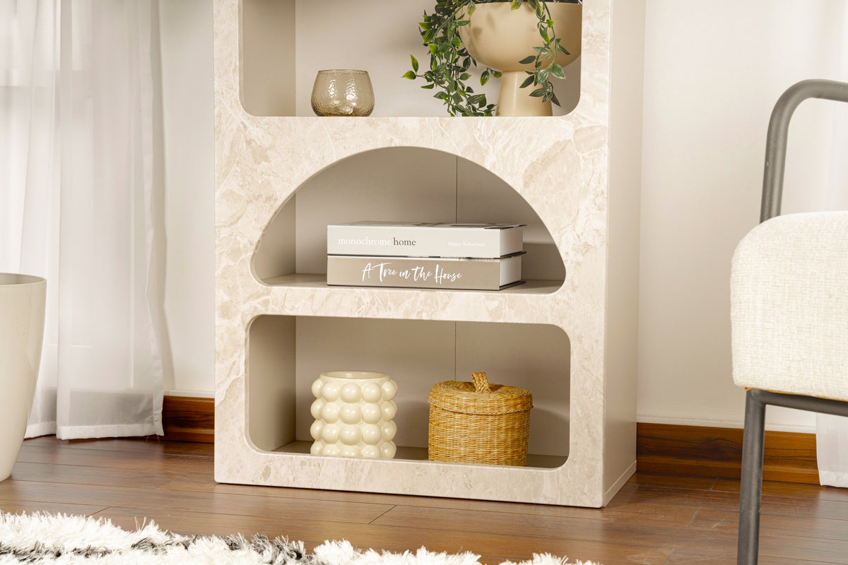 Rani Home Kitaplık Kumtaşı Mermer Desen 60 Cm HC-5339