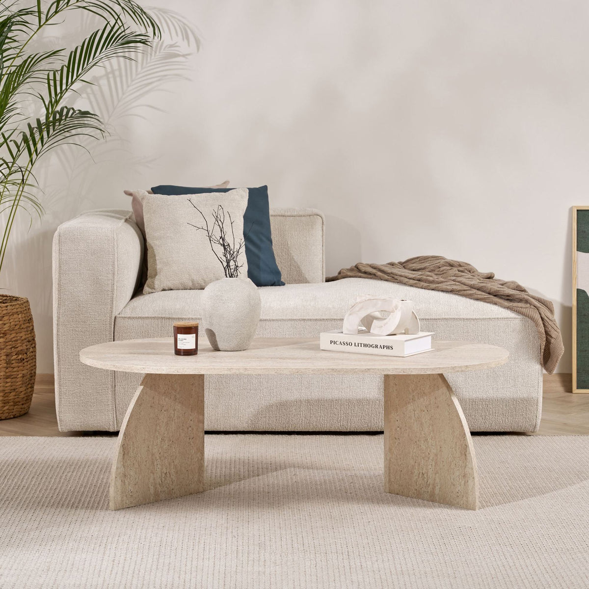 Rani Home Orta Sehpa Traverten 120 Cm AB-5303