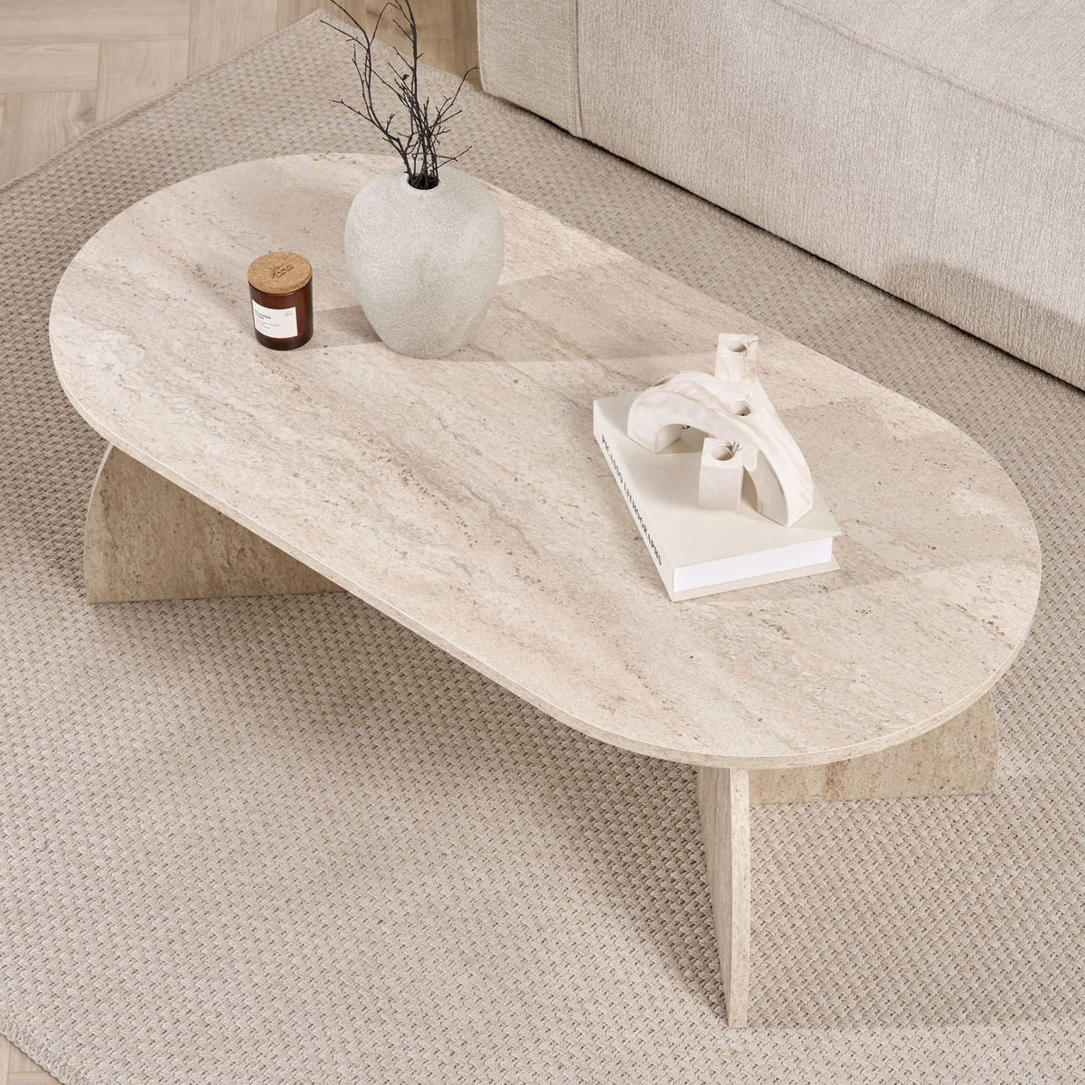 Rani Home Orta Sehpa Traverten 120 Cm AB-5303