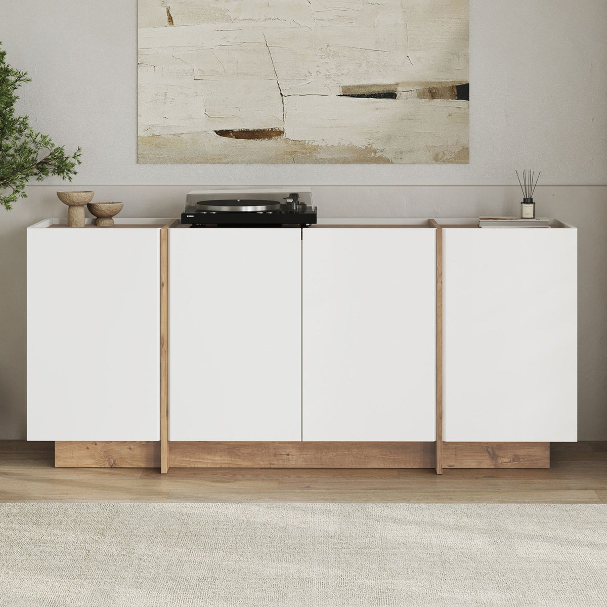 Rani Home Konsol Beyaz - Atlantik Çam 180 Cm GD-5520