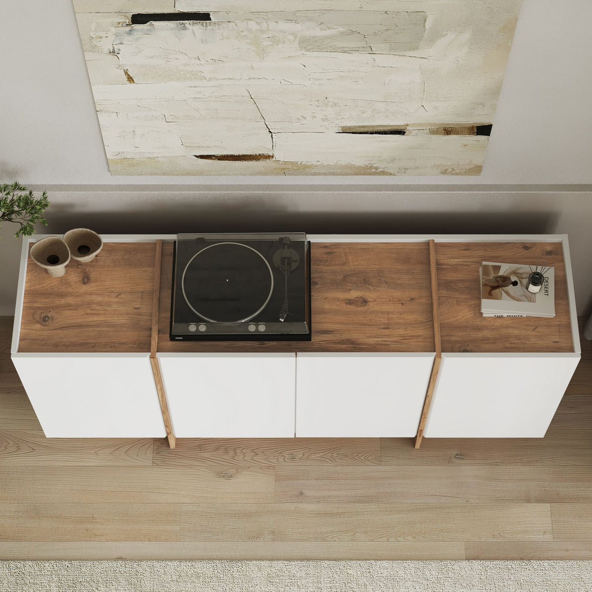 Rani Home Konsol Beyaz - Atlantik Çam 180 Cm GD-5520