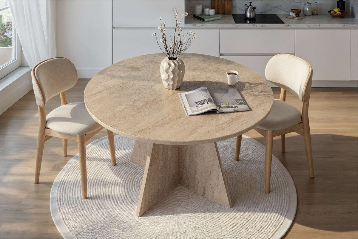 Rani Home Yemek Masası Traverten 120 Cm GA-5308
