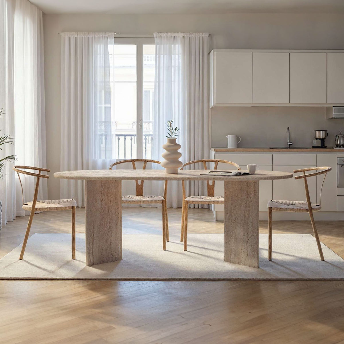 Rani Home Yemek Masası Traverten 200 Cm GA-5321