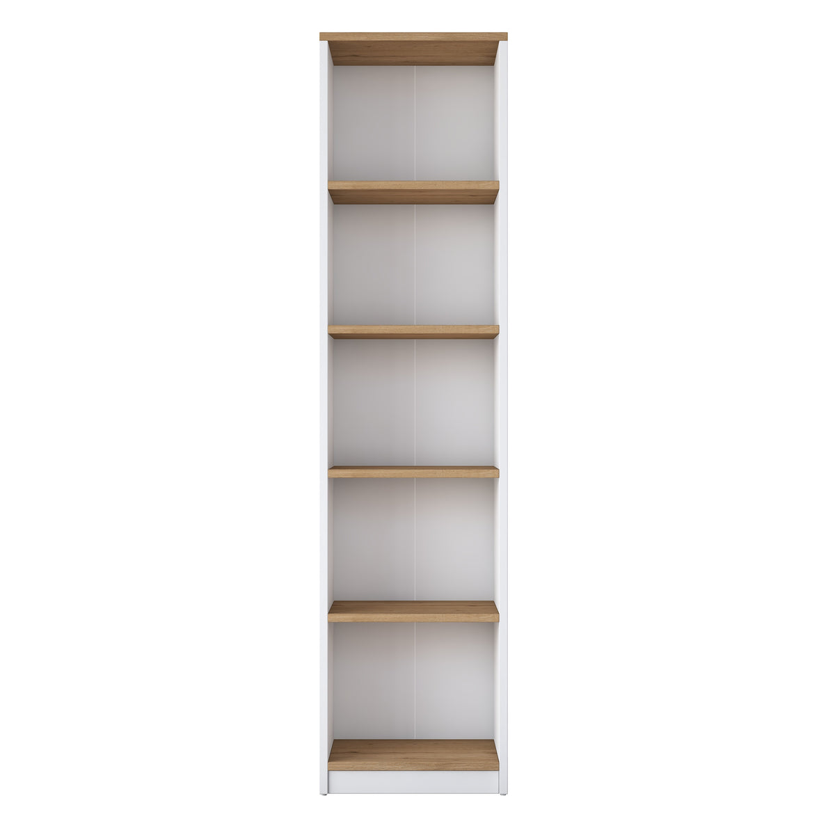 Rani HC111 Kitaplık 5 Raflı Çalışma Odası Kütüphane Modern Duvar Rafı Beyaz - Sepet Ceviz