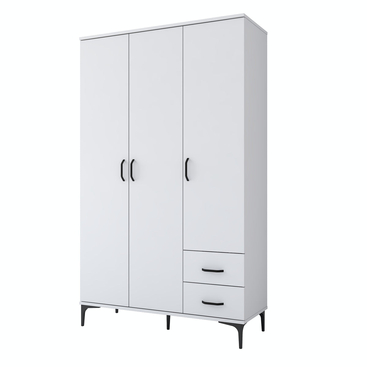 Rani KC105 Banyo Dolabı 3 Kapaklı 13 Raflı 2 Çekmeceli Çok Amaçlı Dolap Beyaz
