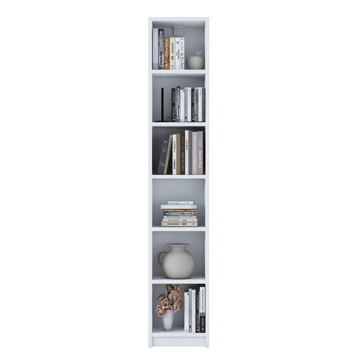Rani HC146 Kitaplık 5 Raflı Çalışma Odası Kütüphane Modern Duvar Rafı Beyaz