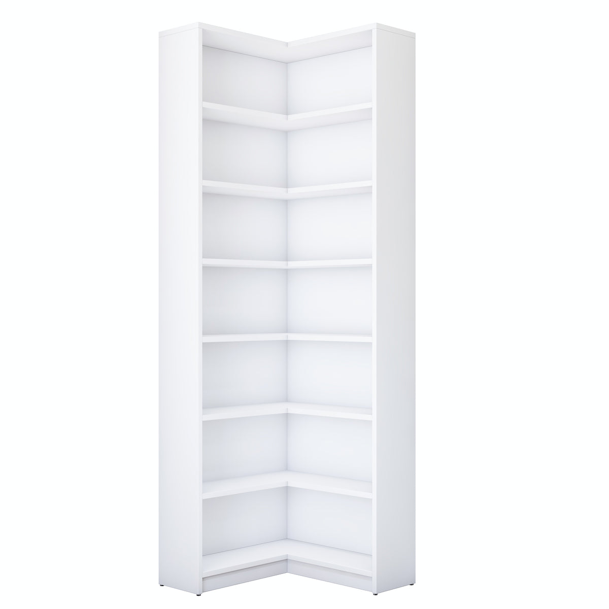 Rani HC143 Kitaplık 6 Raflı Çalışma Odası Kütüphane Modern Duvar Rafı Beyaz