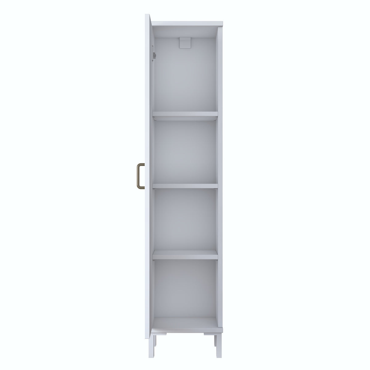 Rani KC110 Banyo Dolabı Tek Kapaklı 3 Raflı Çok Amaçlı Dolap Beyaz