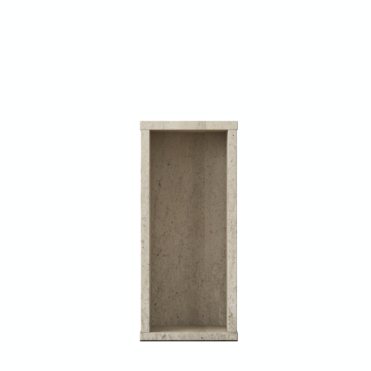 Rani AD109 Modern Gizli Bölmeli Sütun Yan Sehpa Traverten