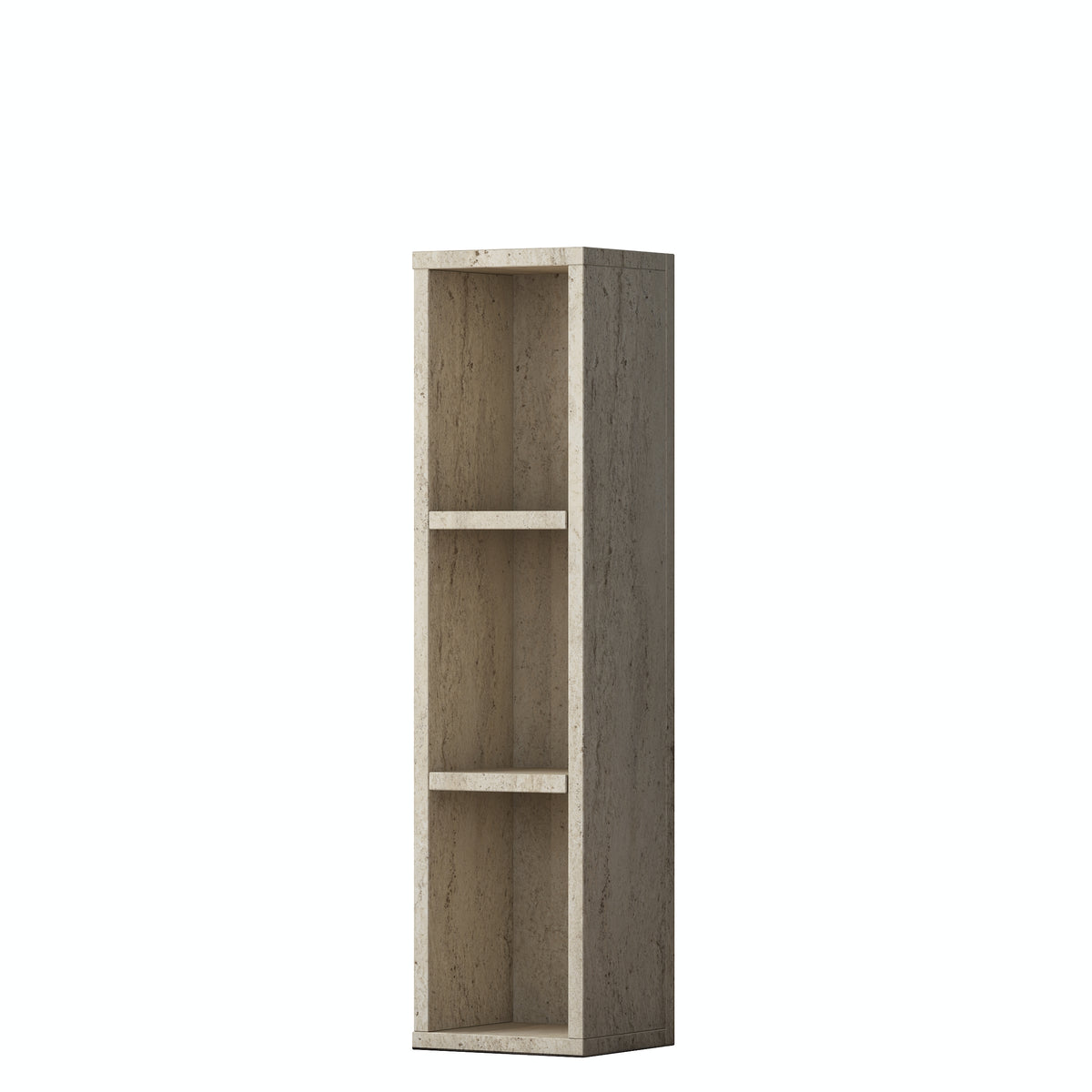 Rani AD107 Modern Gizli Bölmeli Sütun Yan Sehpa Traverten