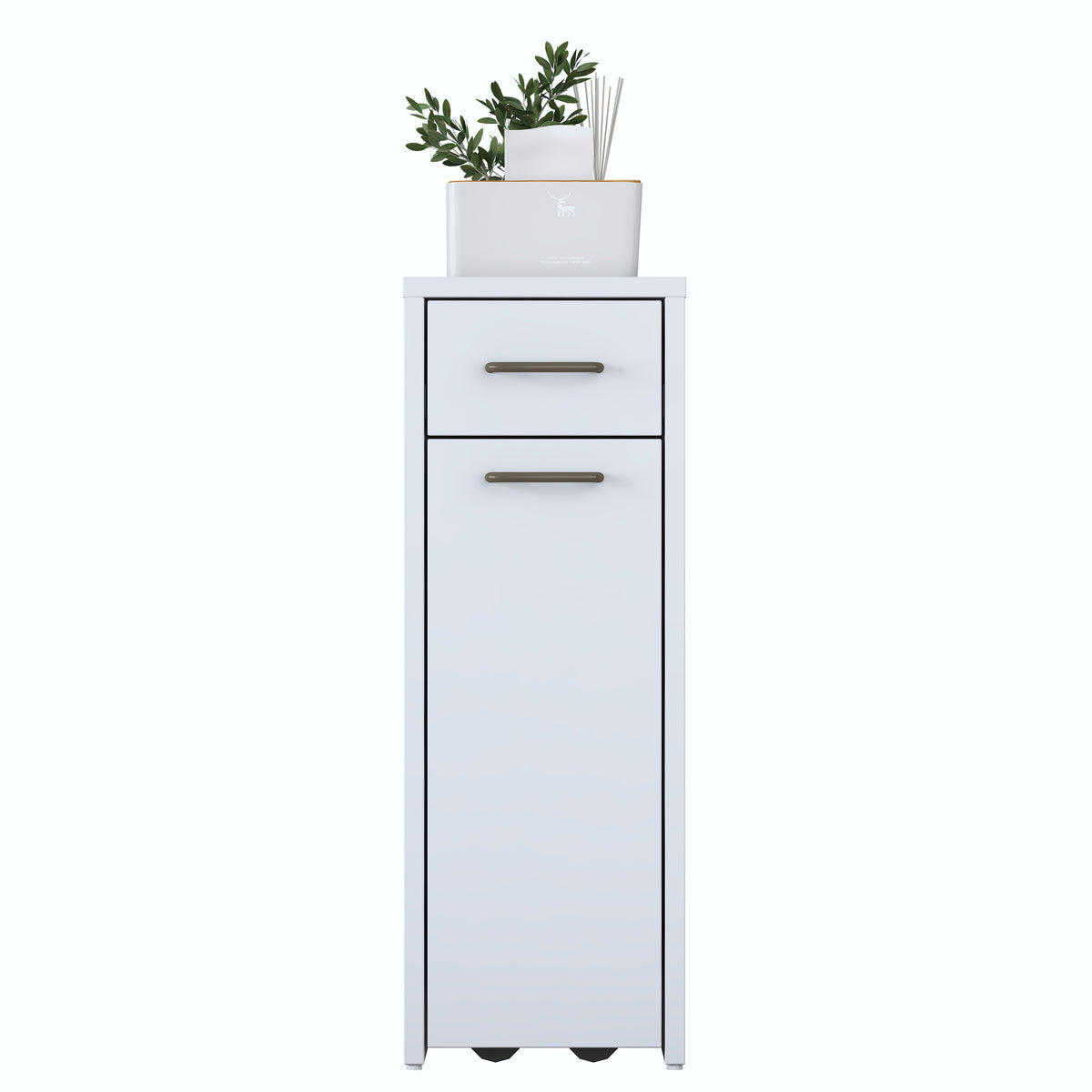 Rani KC107 Banyo Dolabı Tekerlekli  Çekmeceli Çok Amaçlı Dolap Beyaz