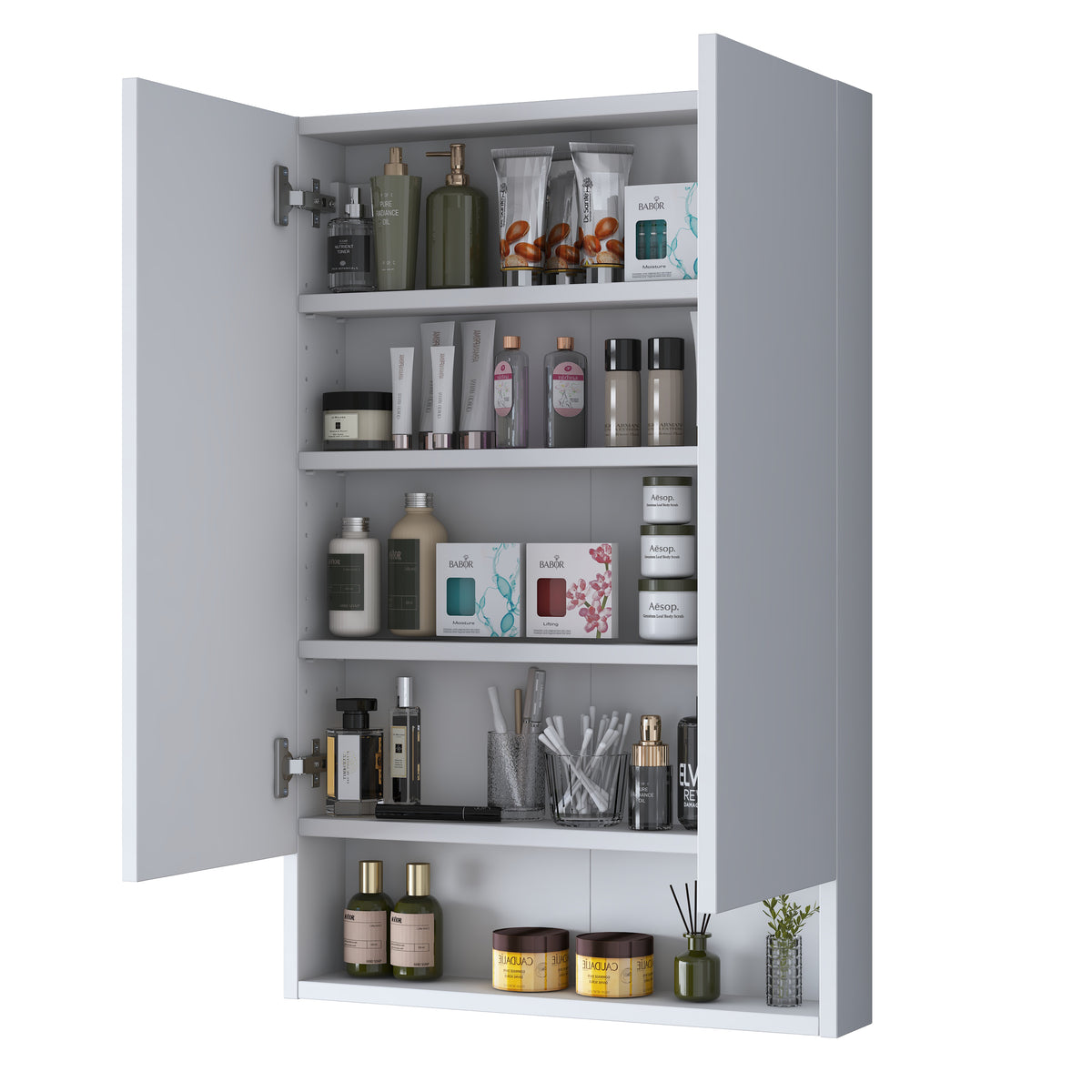 Rani KB111 Kapaklı Banyo Dolabı Raflı Klozet Üstü Çok Amaçlı Dolap Beyaz