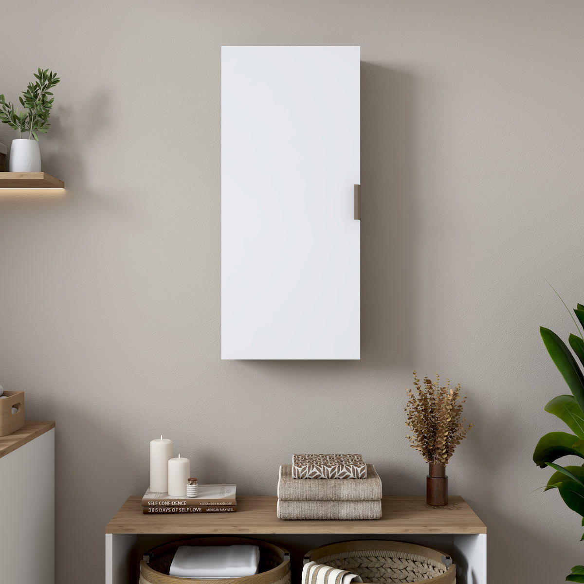 Rani KB110 Banyo Dolabı Raflı Çok Amaçlı Dolap Beyaz